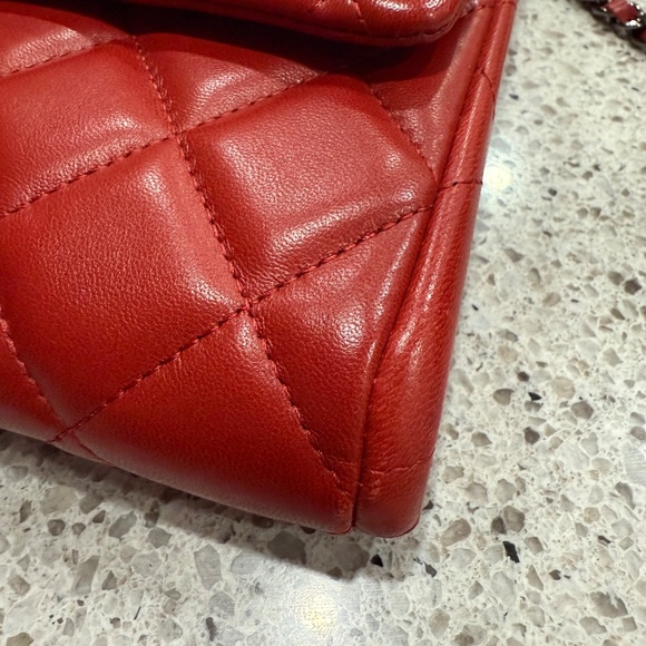 Chanel Red Quilted Clutch - Picture 11 of 16